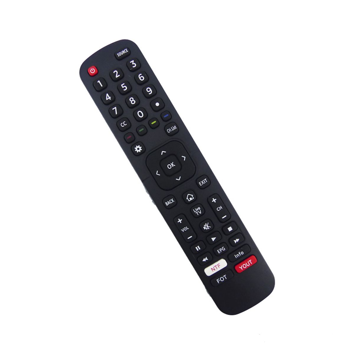 GENERICO - CONTROL REMOTO COMPATIBLE CON SMART TV HISENSE RCA SHARP Y BGH.