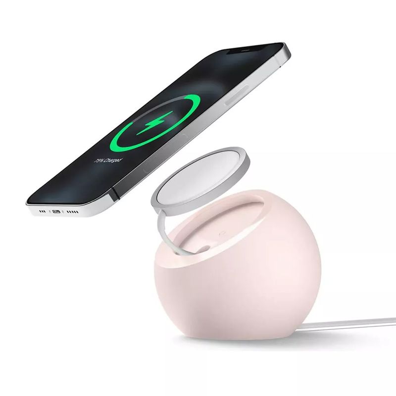 GENERICO - Stand De Carga Magnético Silicona Para iPhone Rosa