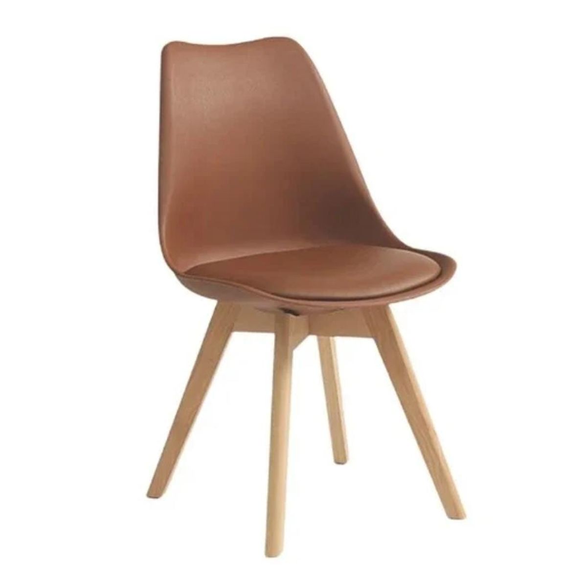 HABITA2 CHILE - Pack de 6 sillas de comedor acolchada Tulip Café