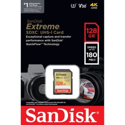 Imagen 2 del producto Memoria Sd Extreme 128 Gb 180mb/s U3 V30 4k Uhd