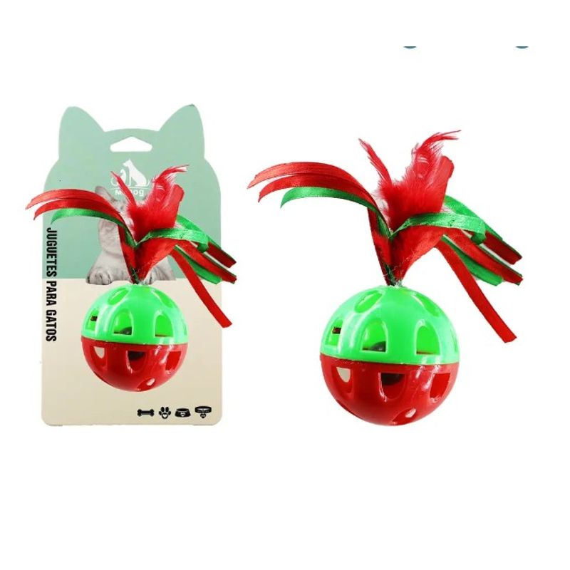 GENERICO - Juguete Para Gato Pelota Con Flecos De Papel