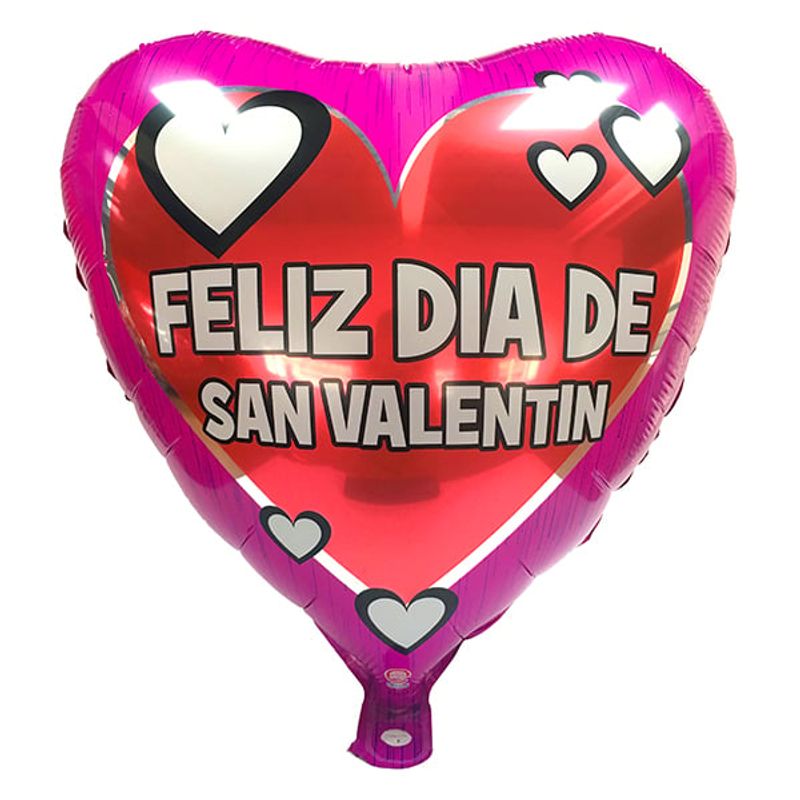 GENERICO - GLOBO METALICO 18 FELIZ DIA SAN VALENTIN X50 UNI
