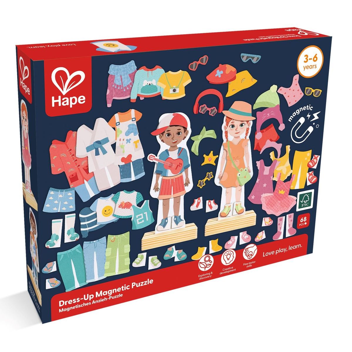 HAPE - Rompecabezas magnético de vestir Hape