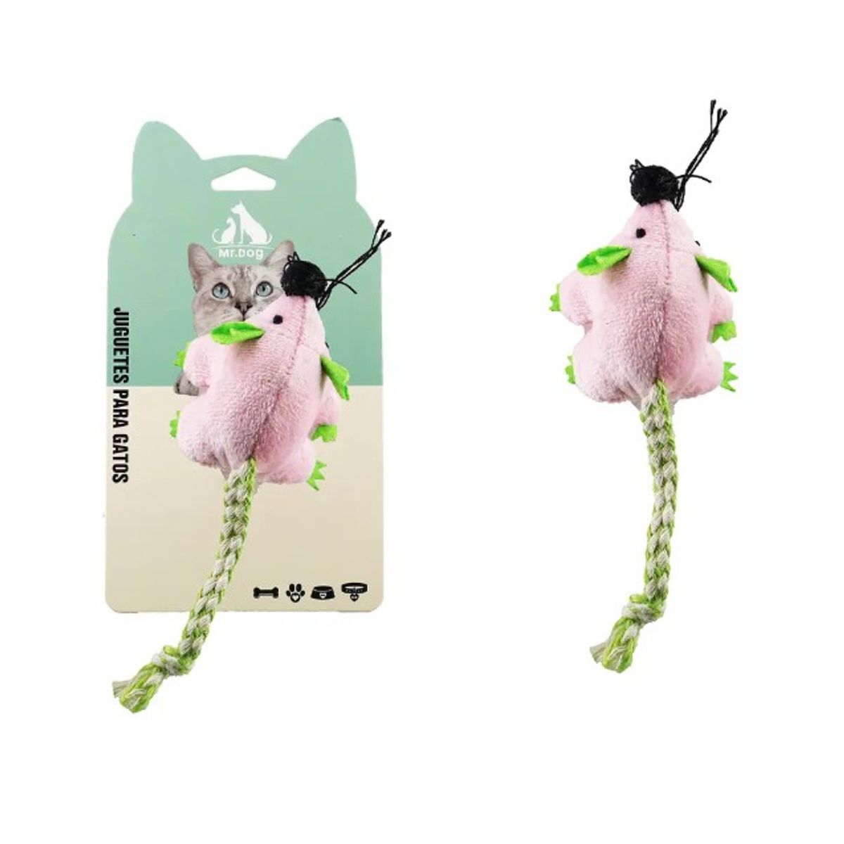 GENERICO - Juguete Gato Peluche De Ratón