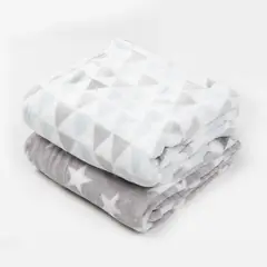 INFANTI - Pack 2 Mantas Polar 75x100cm Gris