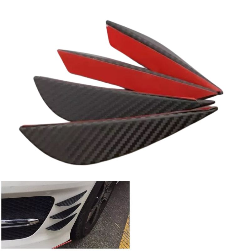 GENERICO - X4 Difusor Mini Aleta Parachoque Adhesivo Tuning Autos