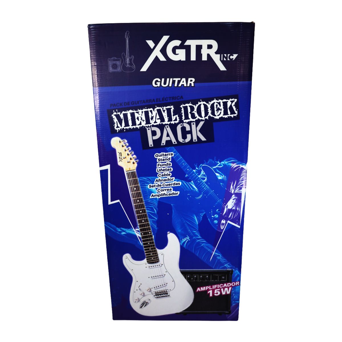XGTR - Pack Guitarra Eléctrica Red ST111 RD, Amp 15w XGTR