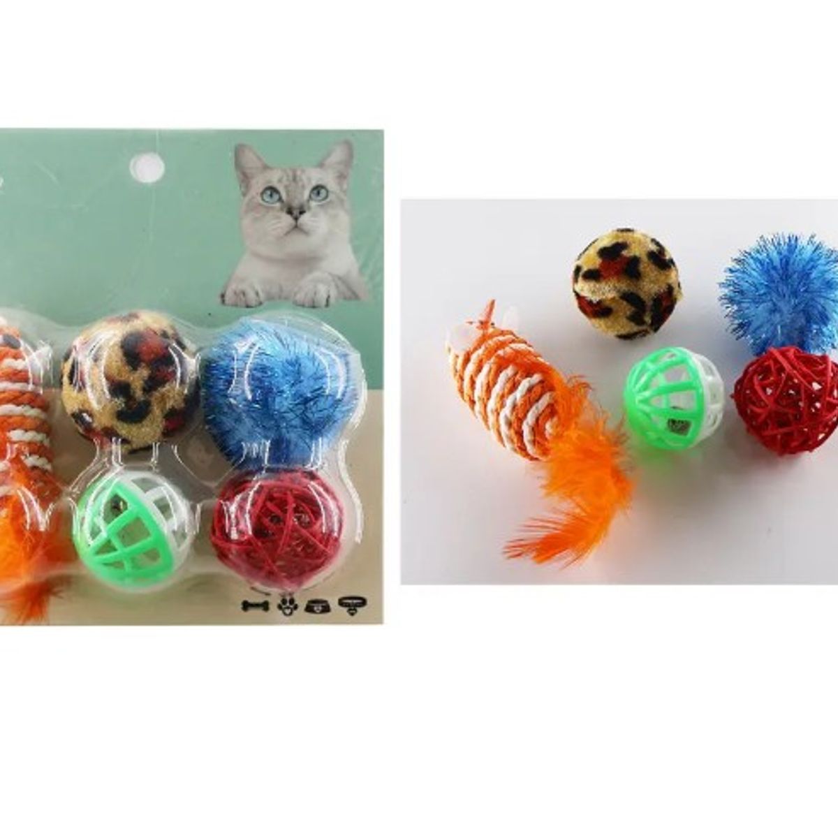 GENERICO - Conjunto De Juguetes Para Gatos Pelotas 3