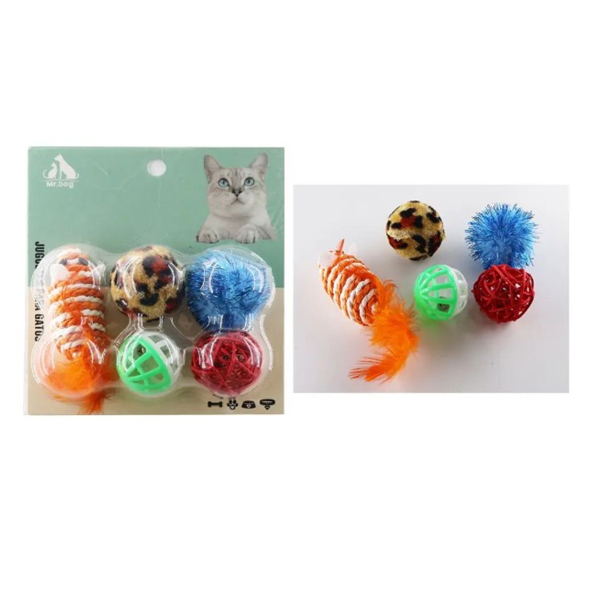 GENERICO - Conjunto De Juguetes Para Gatos Pelotas 3