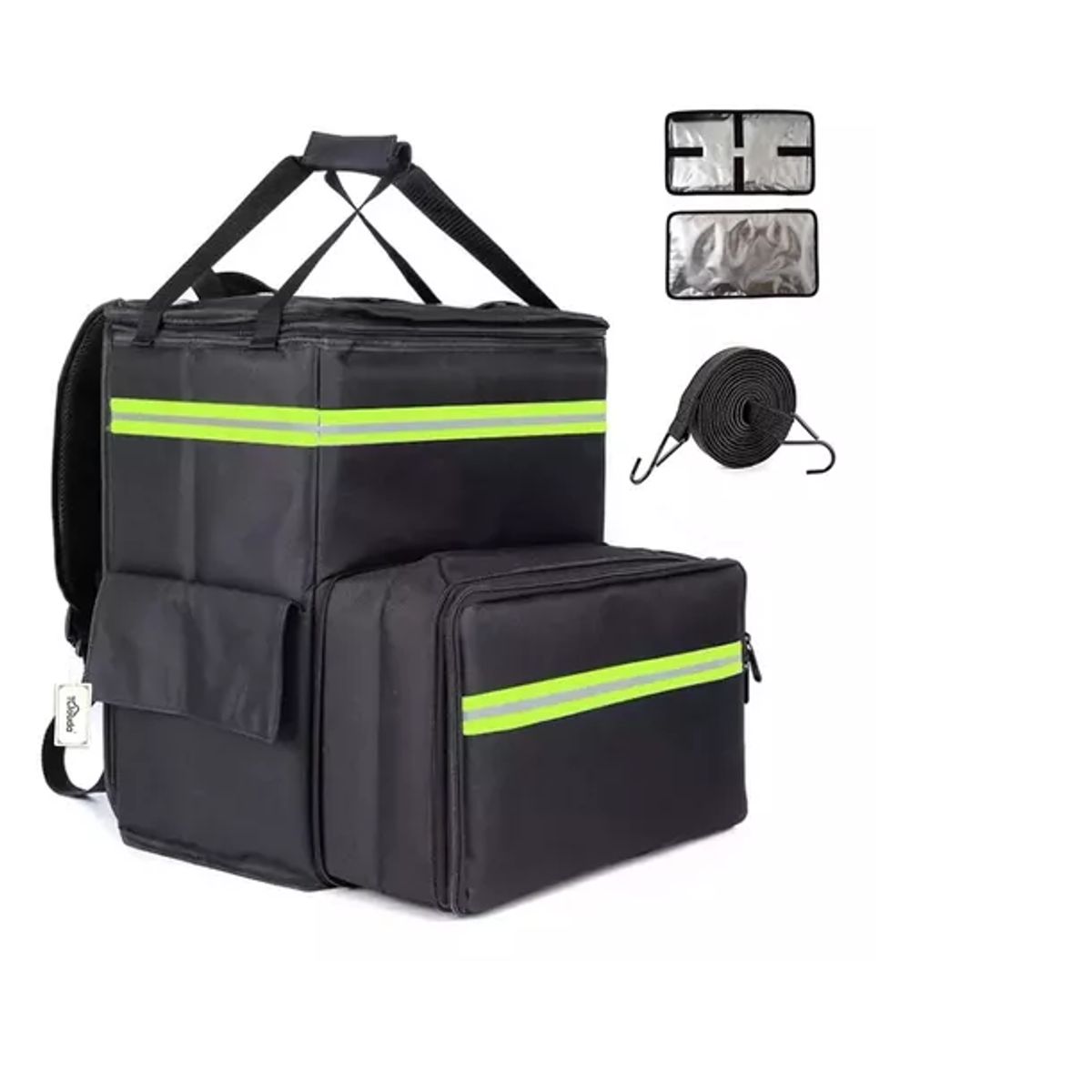 GENERICO - Bolsa Térmica Mochila Pizza Delivery Expandible Impermeable