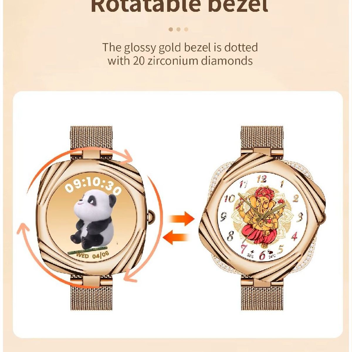 GENERICO - Smartwatch Elegante Amoled 220mAh IP68 Salud Compatible IOS Android FHD BT Notificaciones