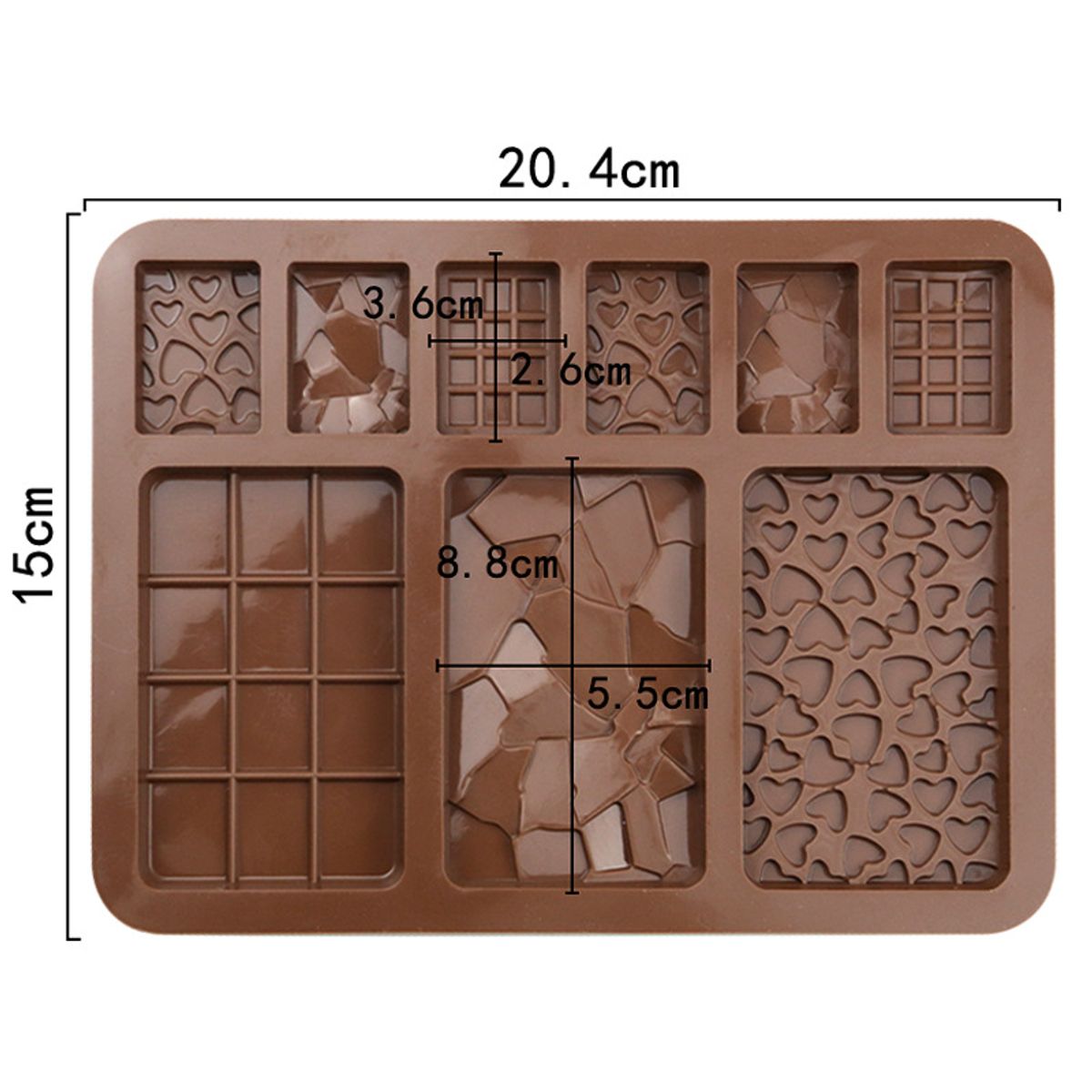 GENERICO - Molde silicona barras de chocolate