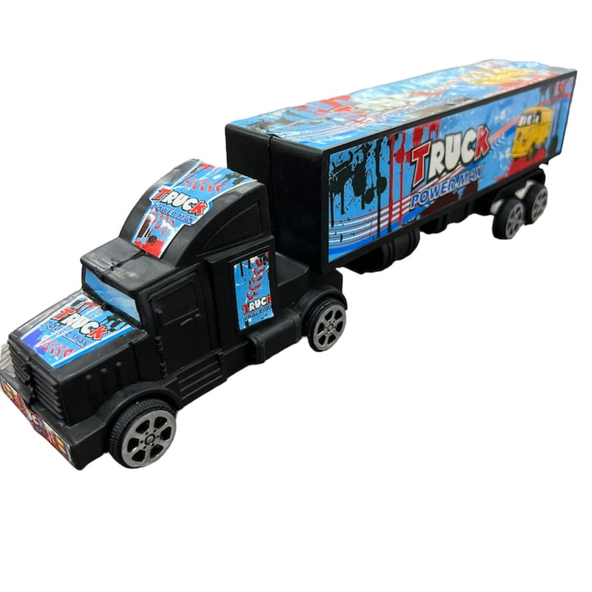 GENERICO - Juguete Camion Trailer Furgon Friccion - Azul