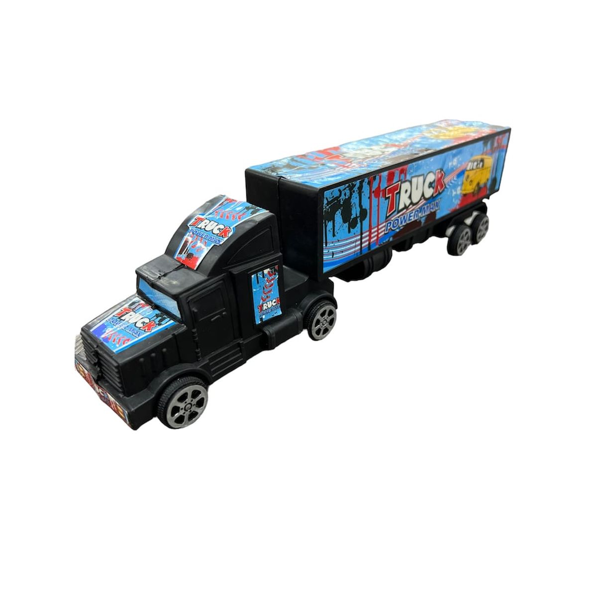 GENERICO - Juguete Camion Trailer Furgon Friccion - Azul