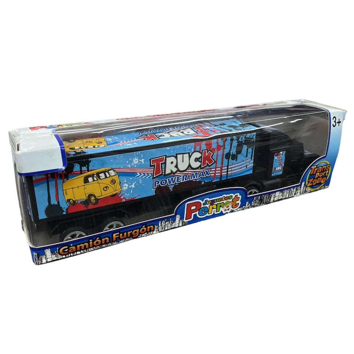 GENERICO - Juguete Camion Trailer Furgon Friccion - Azul