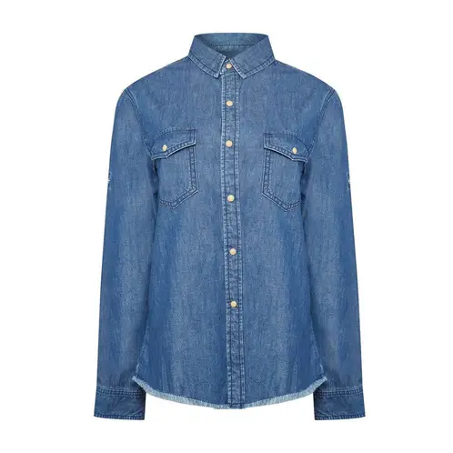 ROCKFORD - Blusa Algodón Orgánico Mujer Kilimanjaro Azul