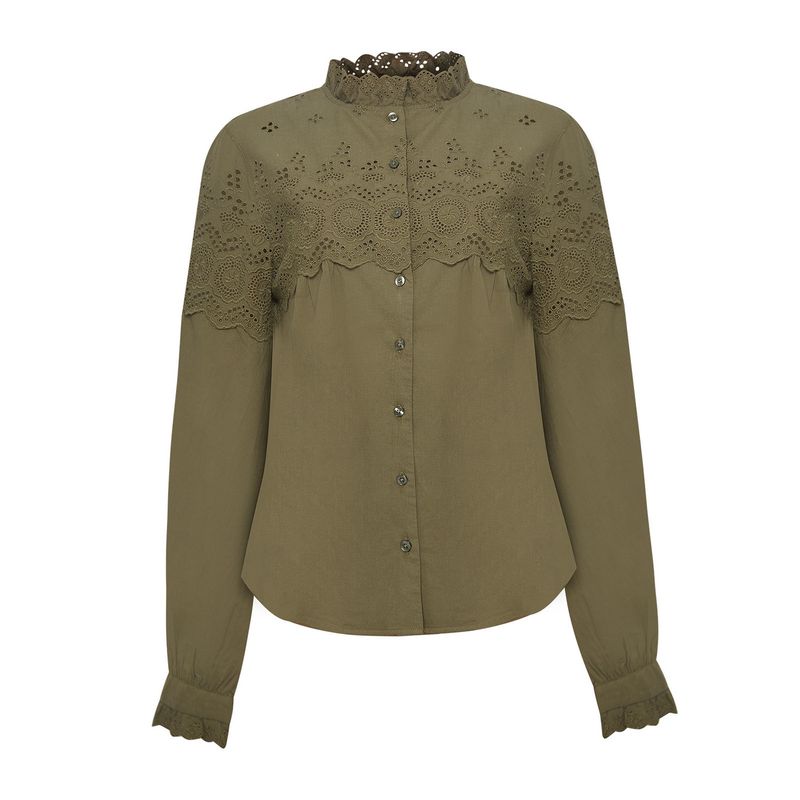 ROCKFORD - Blusa Algodón Orgánico Mujer Lhotse Verde ROCKFORD_.