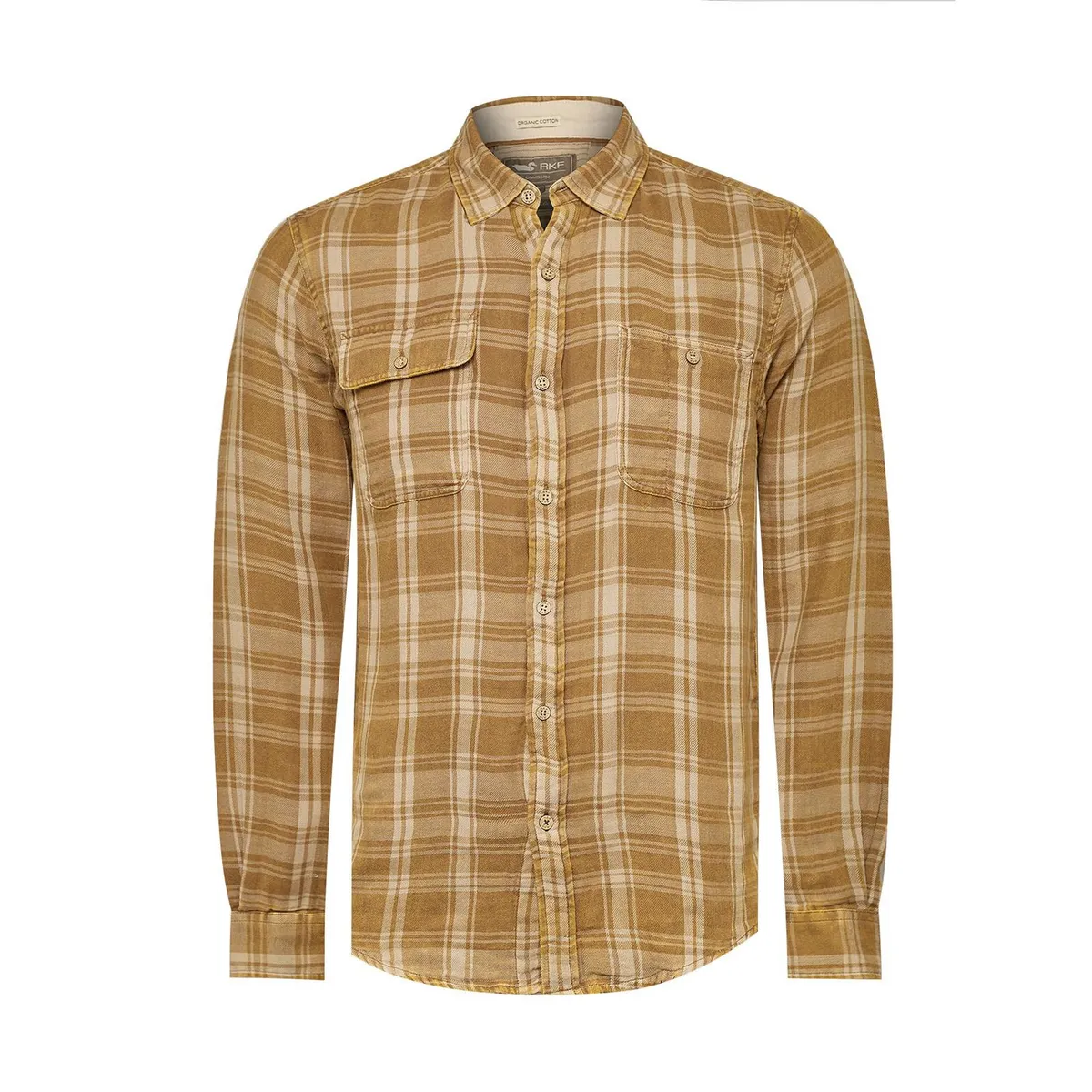ROCKFORD - Camisa Algodón Orgánico Hombre Bradford Café ROCKFORD