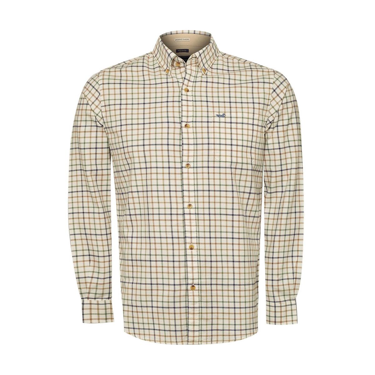ROCKFORD - Camisa Algodón Orgánico Hombre Viyellabut Café ROCKFORD