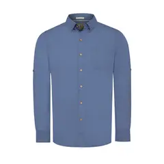 ROCKFORD - Camisa Algodón Orgánico Hombre Galiton Azul