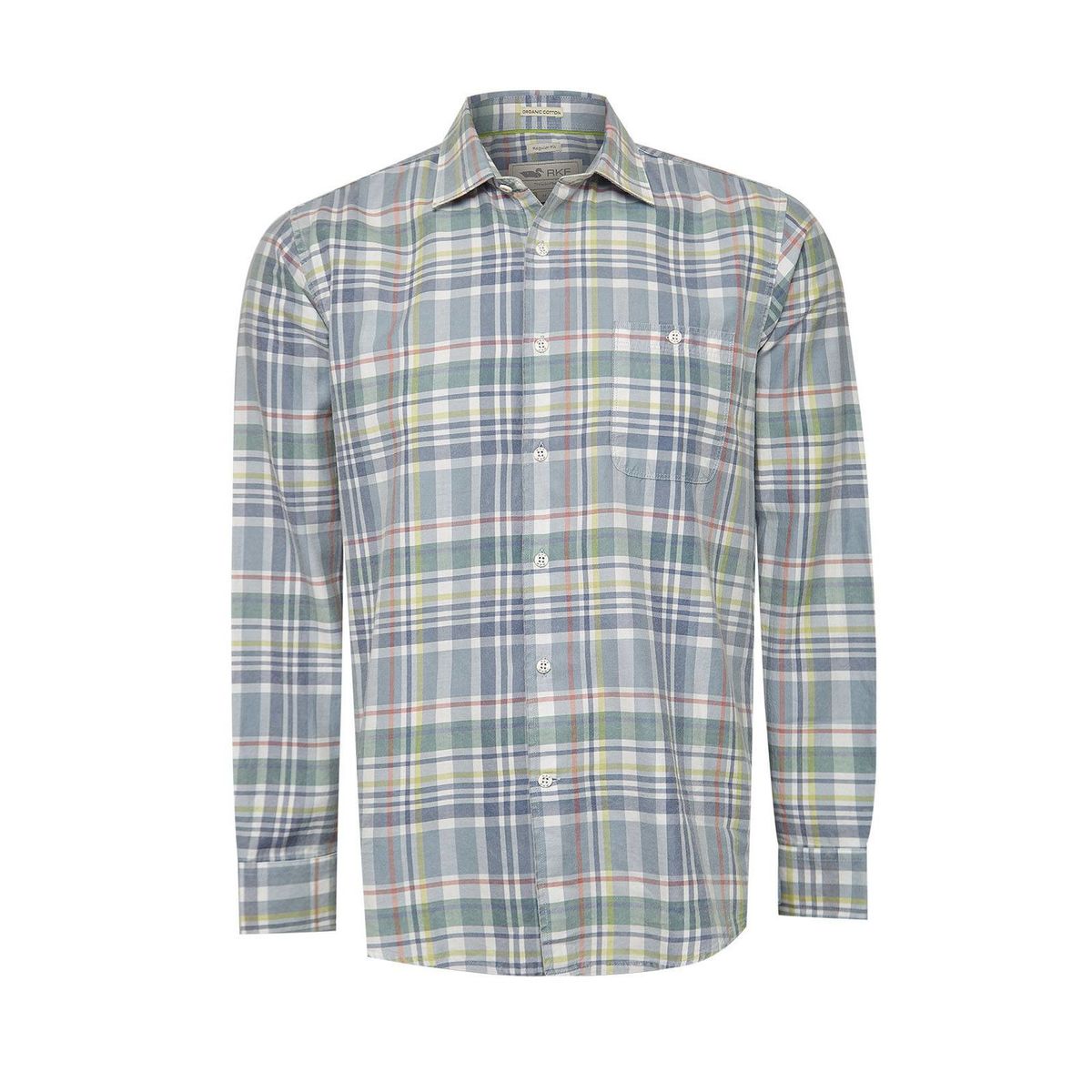 ROCKFORD - Camisa Algodón Orgánico Hombre Arbed Azul ROCKFORD