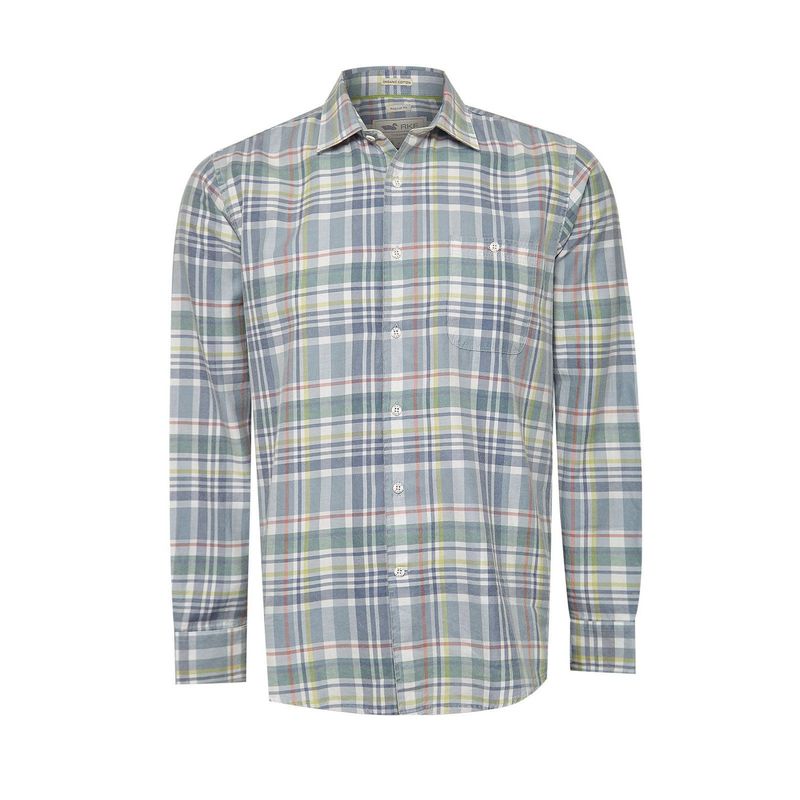 ROCKFORD - Camisa Algodón Orgánico Hombre Arbed Azul ROCKFORD