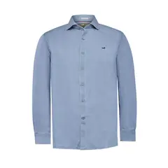 ROCKFORD - Camisa Algodón Orgánico Hombre Chambray Azul