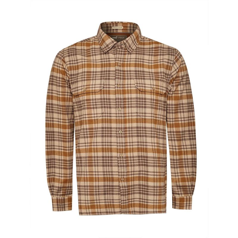 ROCKFORD - Camisa Algodón Orgánico Hombre Padua Café ROCKFORD_.