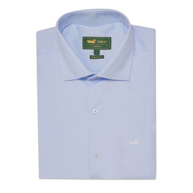 ROCKFORD - Camisa Cuello Italiano Hombre Easysoli Celeste ROCKFORD