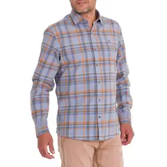 ROCKFORD - Camisa Algodón Orgánico Hombre Flannel Azul