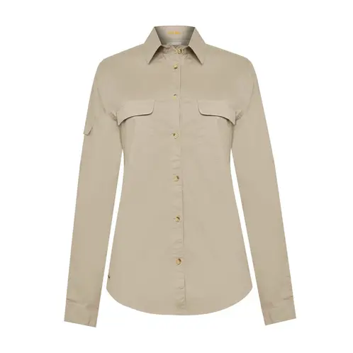 ROCKFORD - Blusa Algodón Orgánico Mujer Coop Beige