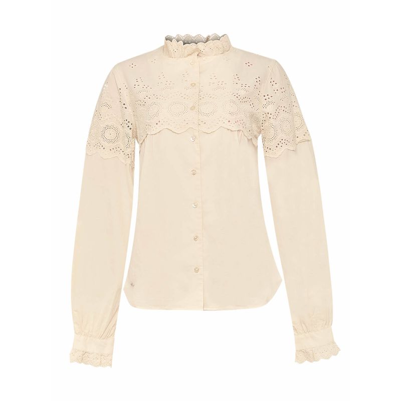 ROCKFORD - Blusa Algodón Orgánico Mujer Lhotse Beige ROCKFORD