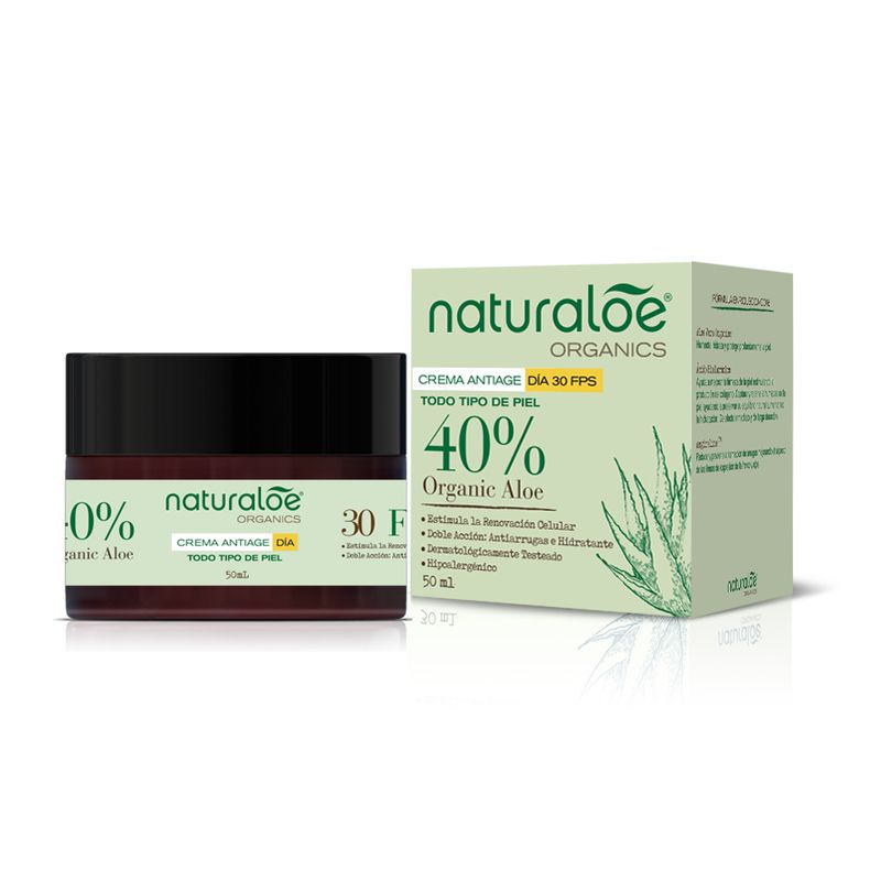 NATURALOE - Crema de Día Antiage FPS 30 Naturaloe.-