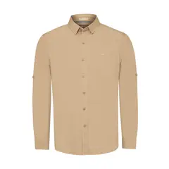 ROCKFORD - Camisa Algodón Orgánico Hombre Galiton Café