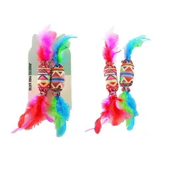 GENERICO - Juguete Para Gato Caramelo Con Plumas Color Aleatorio