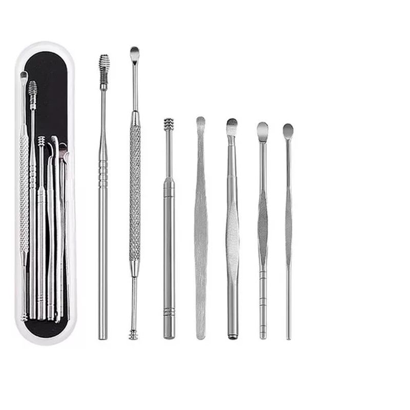 GENERICO - 7 Pcs Removedor Cerumen Limpia Oídos, Kit Limpieza Orejas