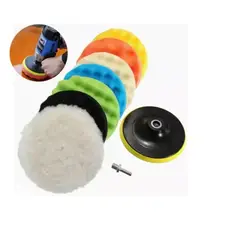 GENERICO - Kit Para Pulir 7 Pulgadas Esponjas Almohadillas Bonetes Auto