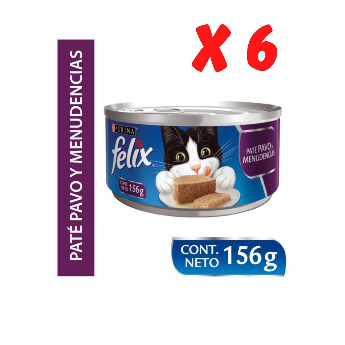 PURINA FELIX - 6 Latas felix paté de pavo