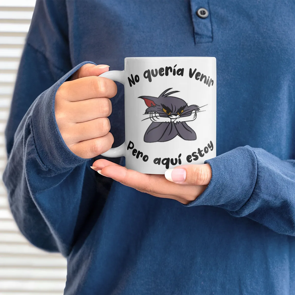 SM - Tazón Taza Meme No quería venir pero aquí estoy