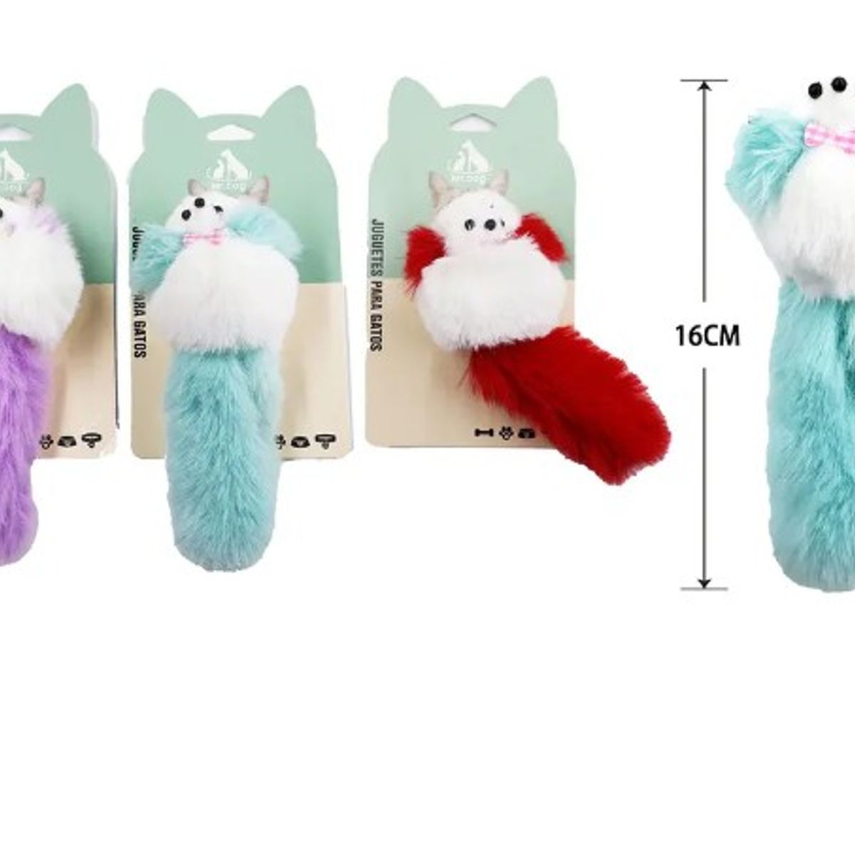 GENERICO - Juguete Para Gato Peluche De Perrito 16Cm Color Aleatorio