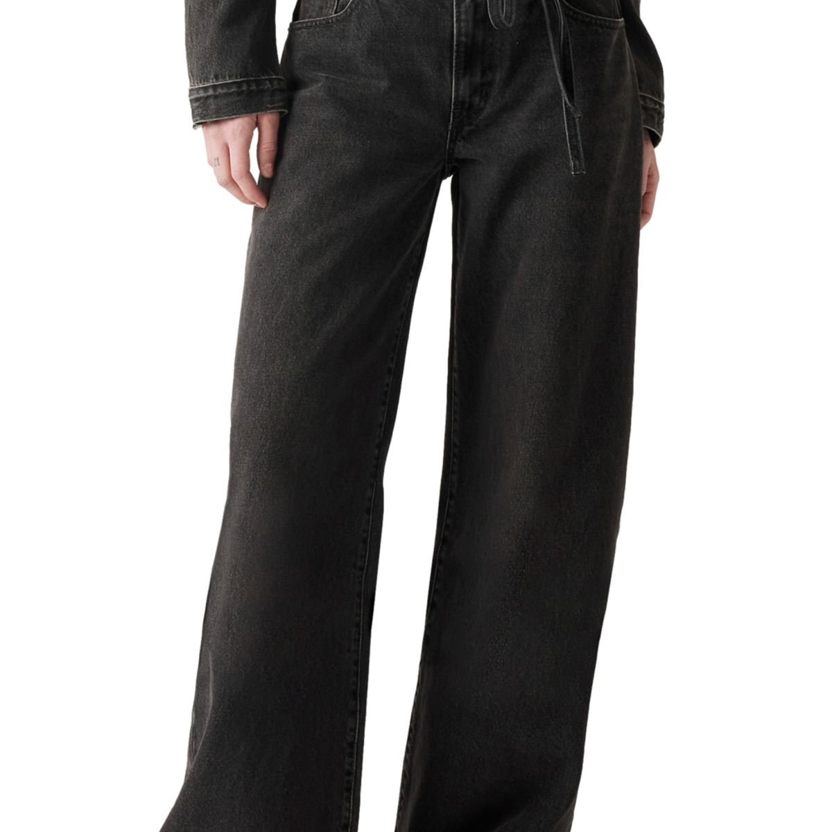 LEVIS - Jeans Mujer XL Straight Negro Levis