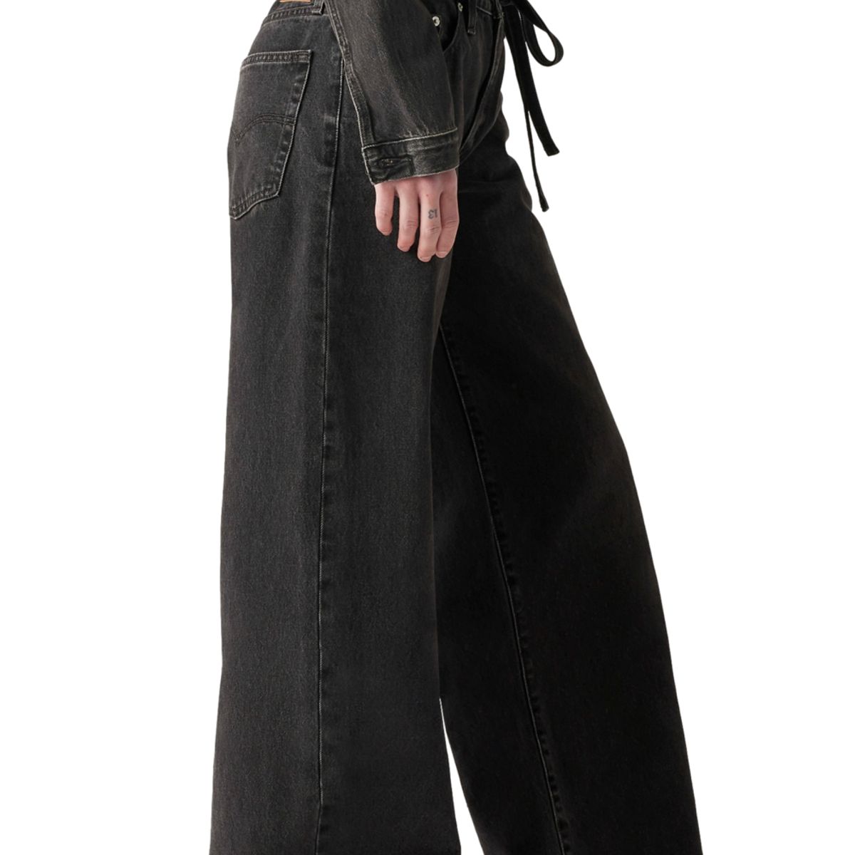 LEVIS - Jeans Mujer XL Straight Negro Levis