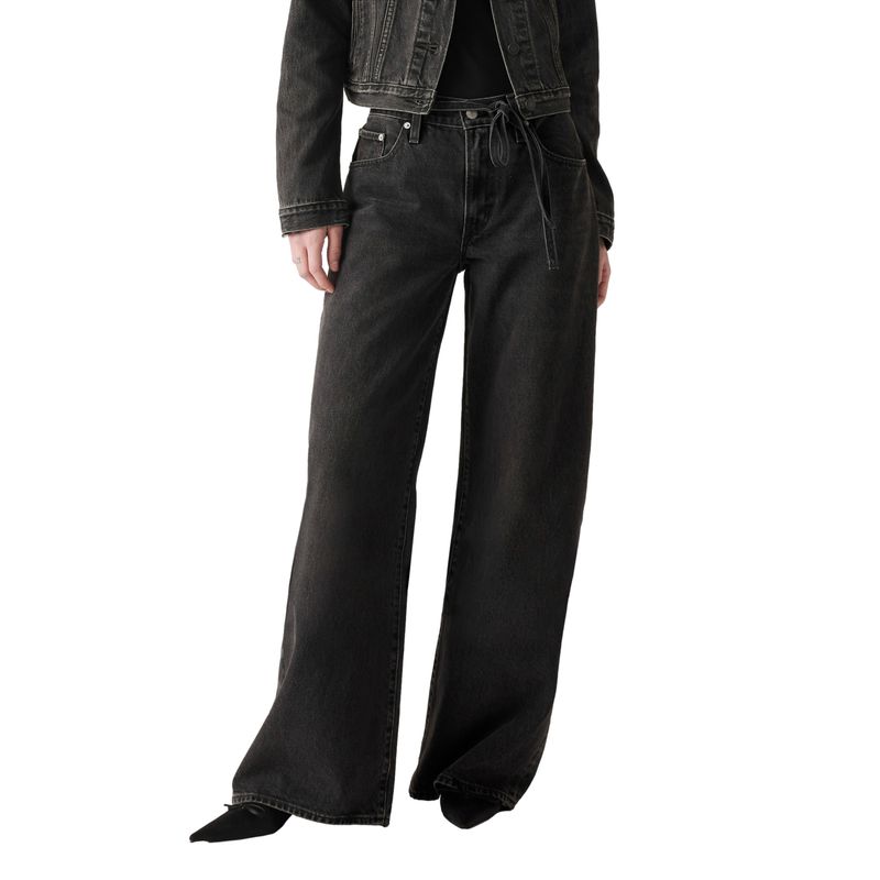 LEVIS - Jeans Mujer XL Straight Negro Levis