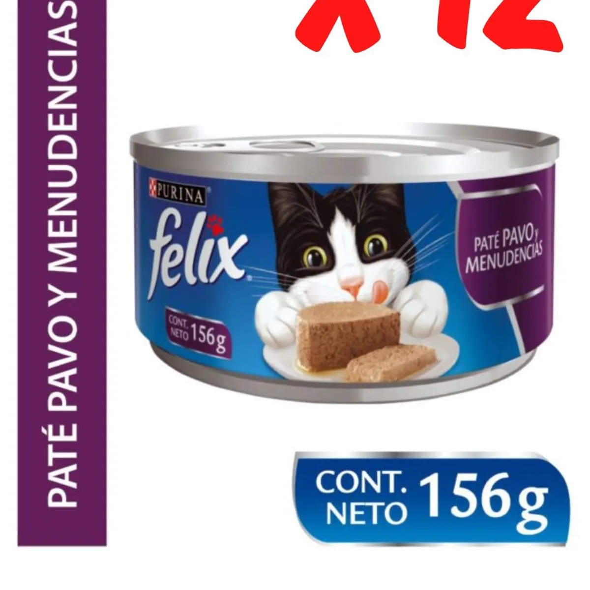 PURINA FELIX - 12 Latas felix paté de pavo