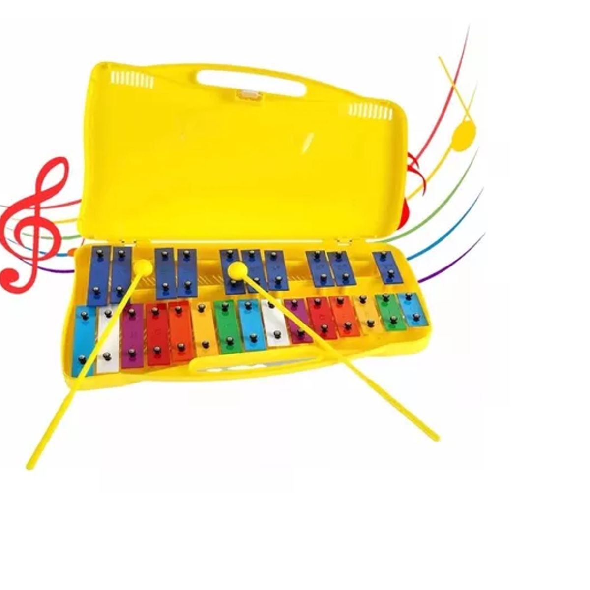 GENERICO - Metalofono Cromatico Infantil Escolar 25 Notas Musicales
