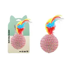 GENERICO - Juguete Para Gato Pelota Con Pluma