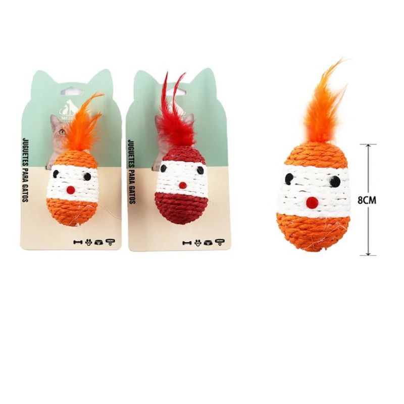 GENERICO - Juguete Para Gato Payaso De Papel 8Cm Color Aleatorio