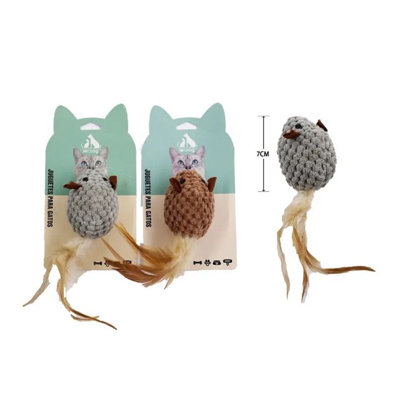 GENERICO - Juguete Para Gato Ratón 7Cm Color Aleatorio