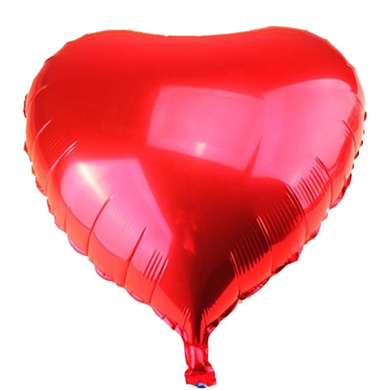 GENERICO - GLOBO METALICO 18 CORAZON ROJO X1 UNI