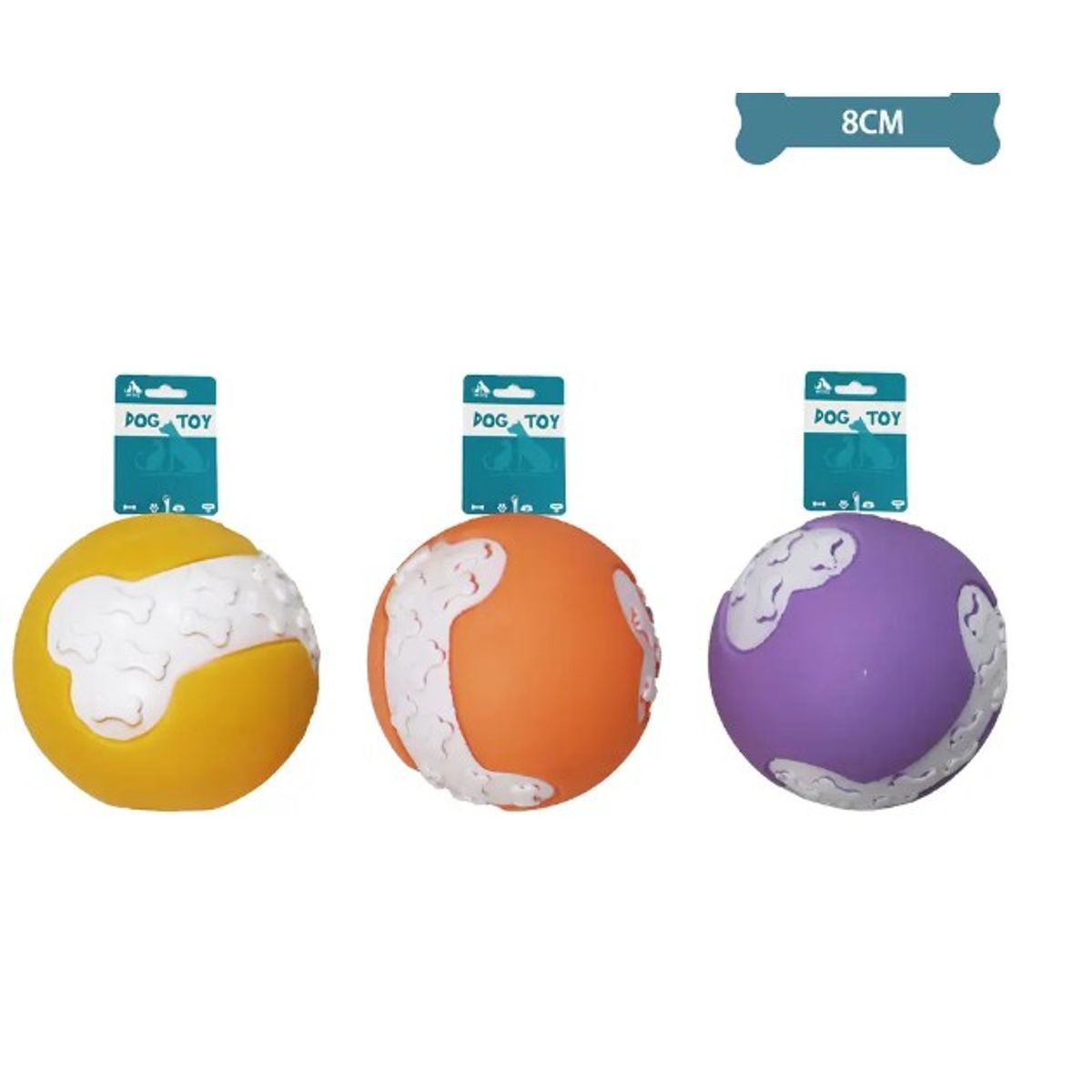 GENERICO - Bola De Hueso Para Mascotas Color Aleatorio 8Cm